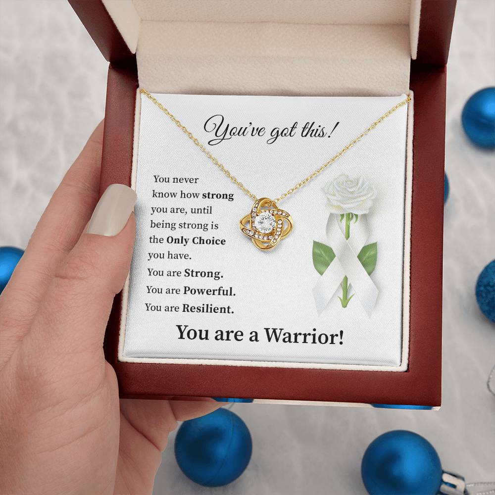 You Are a Warrior Necklace Gift – Inspirational Strength Jewelry