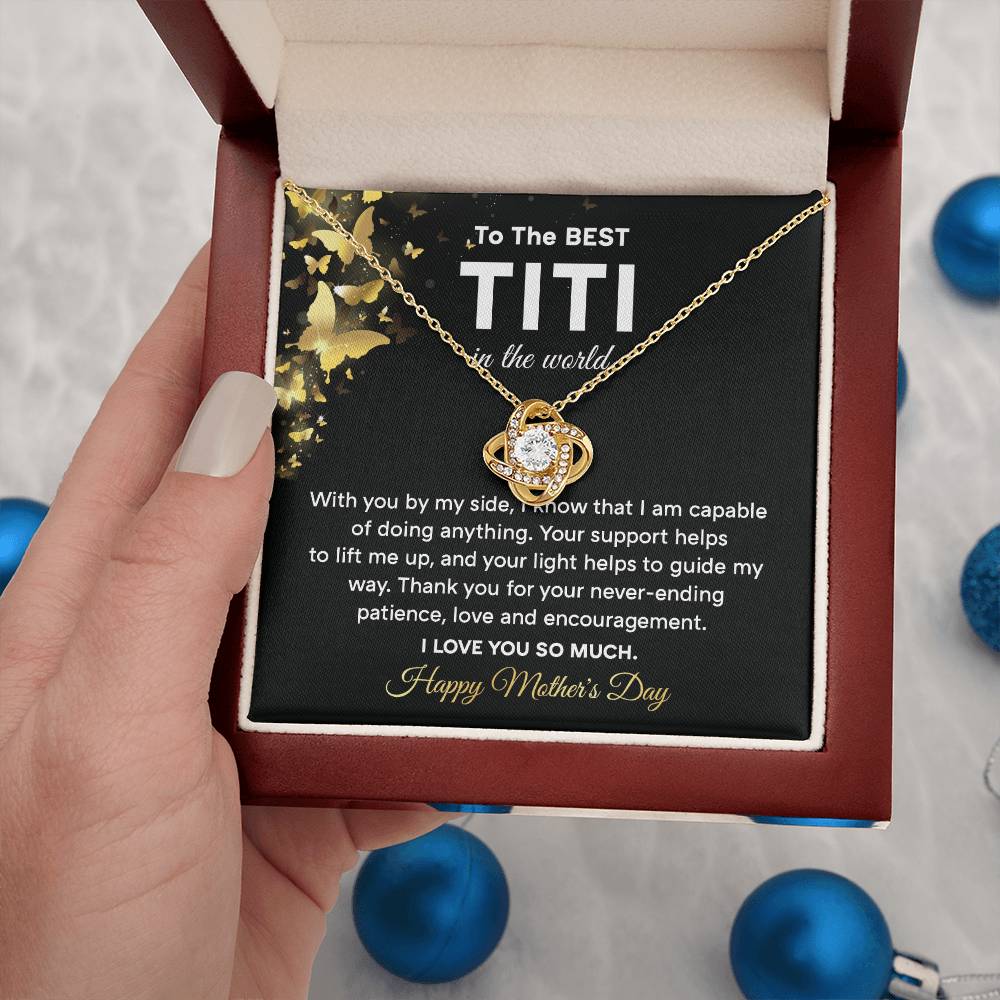 To The Best Titi Necklace Of Endless Love For Her Thank You For Everything Gift Celebrating An Amazing Day Forever My Titi Necklace Inspiration Necklace Loving Titi Mother’s Day Gift Heartfelt Message With Necklace Gift