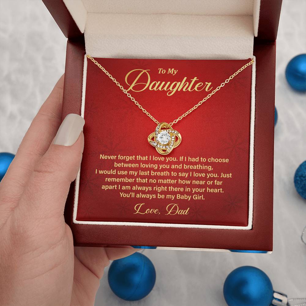 Daughter Necklace Gift from Dad – Message Card Box