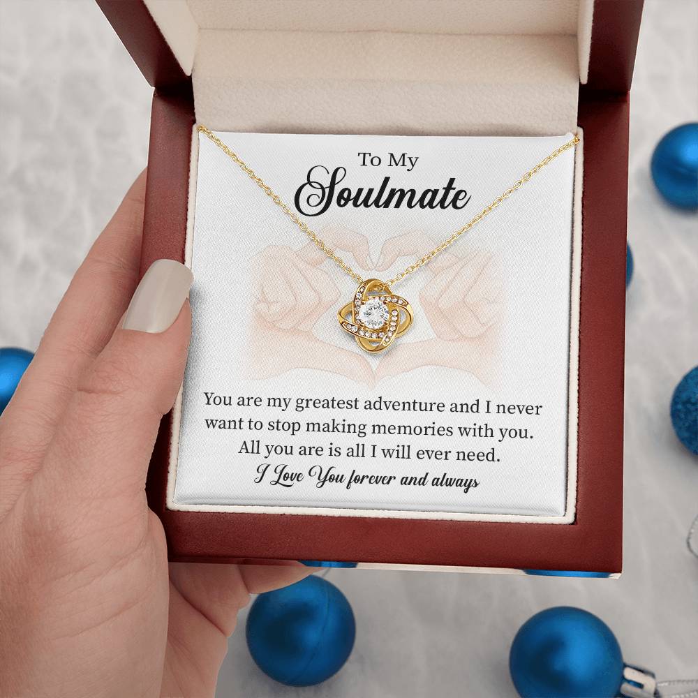 Soulmate Necklace Gift for Her with Message Card
