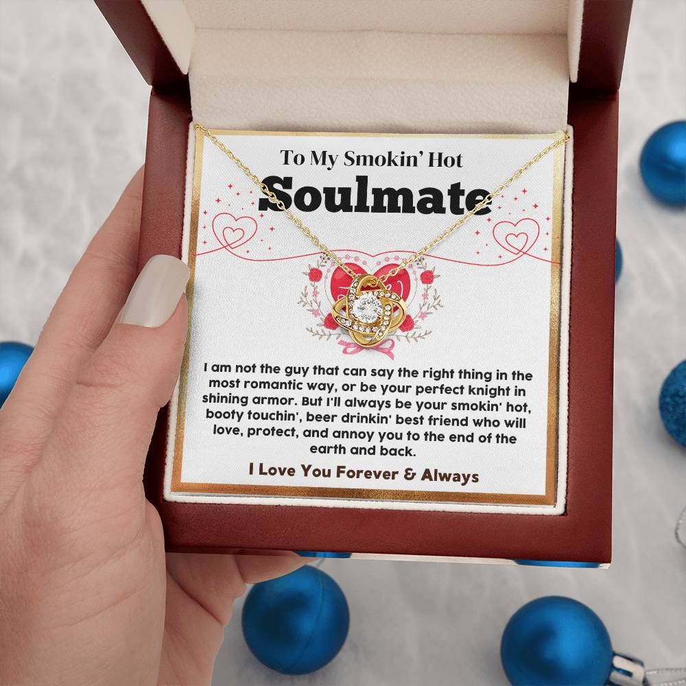 Soulmate Necklace Gift with Love Message Card