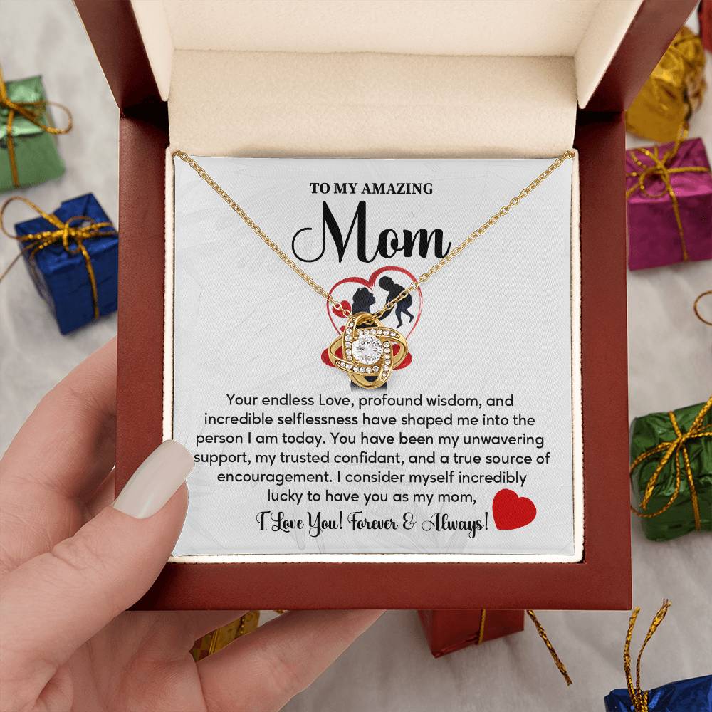 Amazing Mom Necklace Gift from Daughter – Gift Box