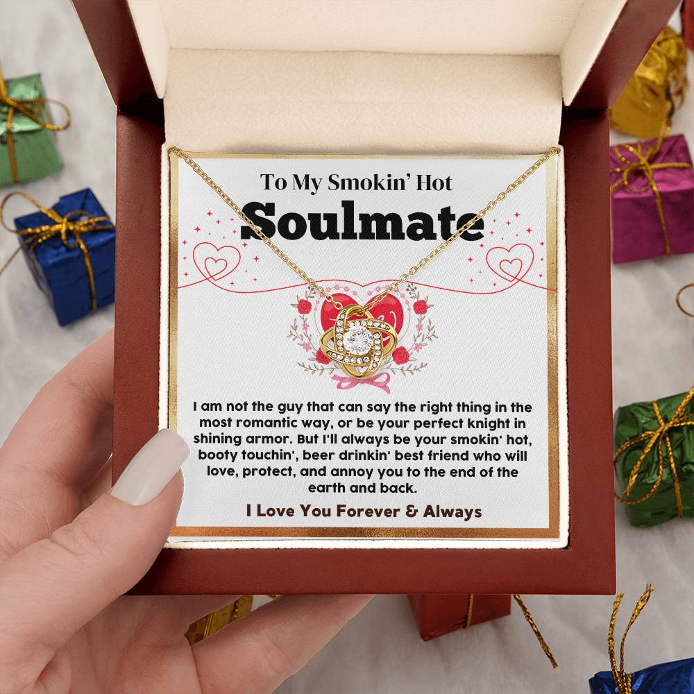Soulmate Necklace Gift with Love Message Card