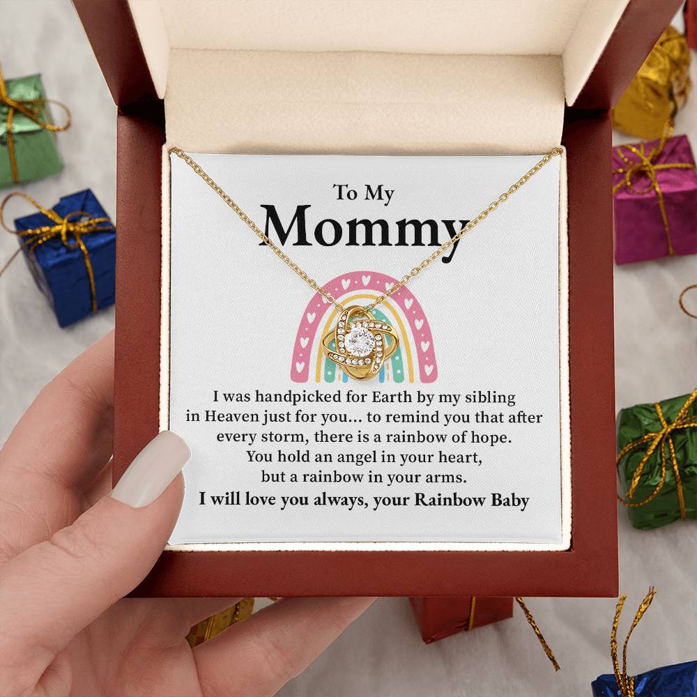 To My Mommy, Necklace Gift For Mom With Message Card