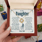 Father to Daughter Necklace Gift Box Message Card
