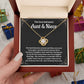 Aunt and Niece Necklace Meaningful Gift from Aunt to Niece with Forever Love Pendant and Message Card