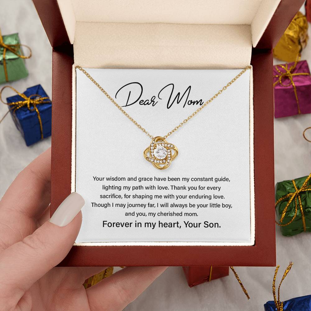 Dear Mom Mother’s Day Necklace For Cherished Mom Best Birthday Gift Thoughtful Anniversary Jewelry Unique Christmas Necklace Thoughtful Necklace With Message Card Just Because Necklace