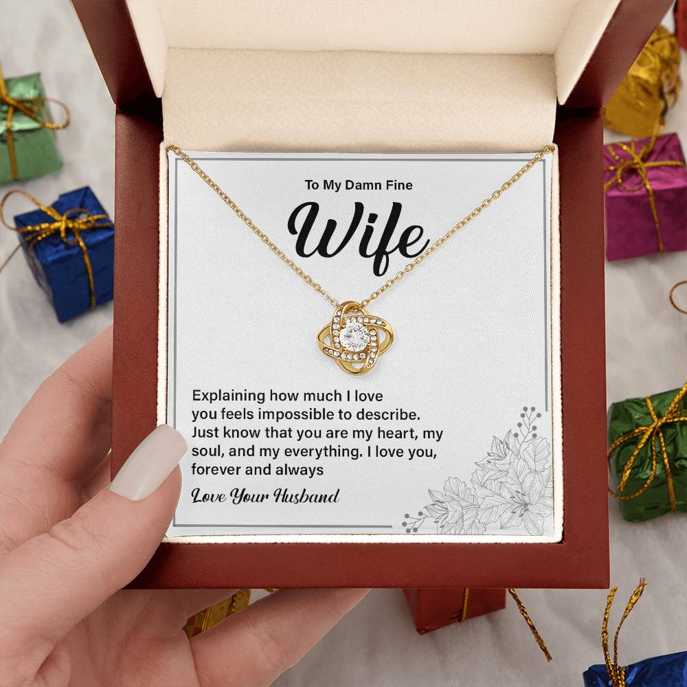 Wife Necklace Gift from Husband with Gift Card