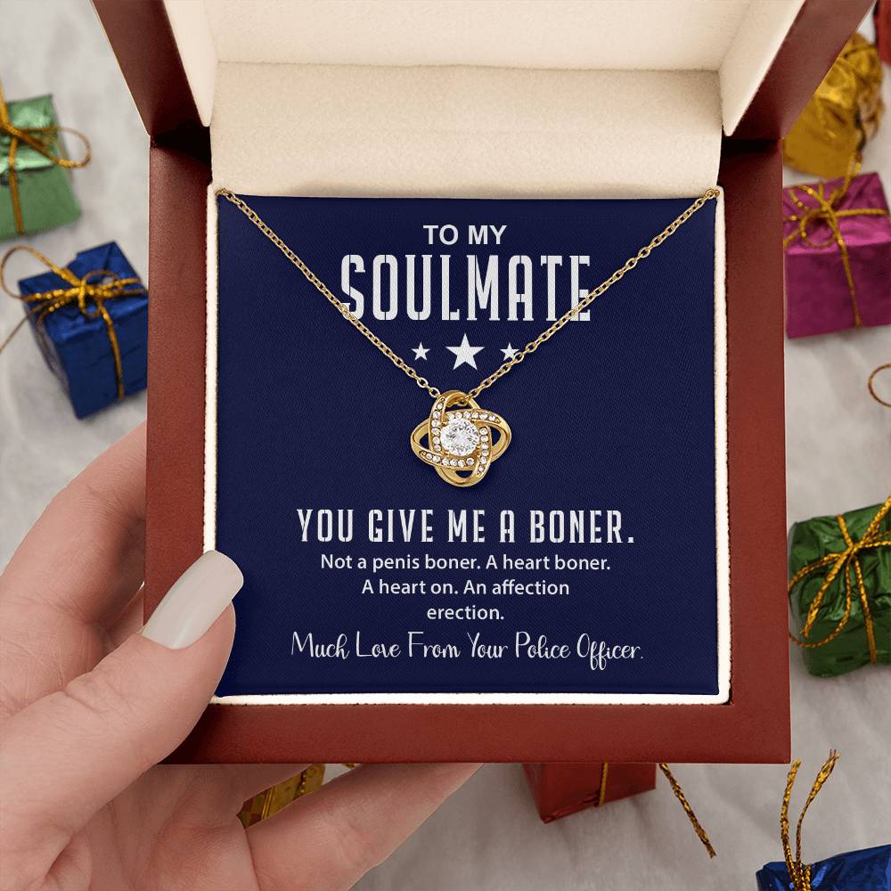 Funny Soulmate Necklace Gift from Police Officer