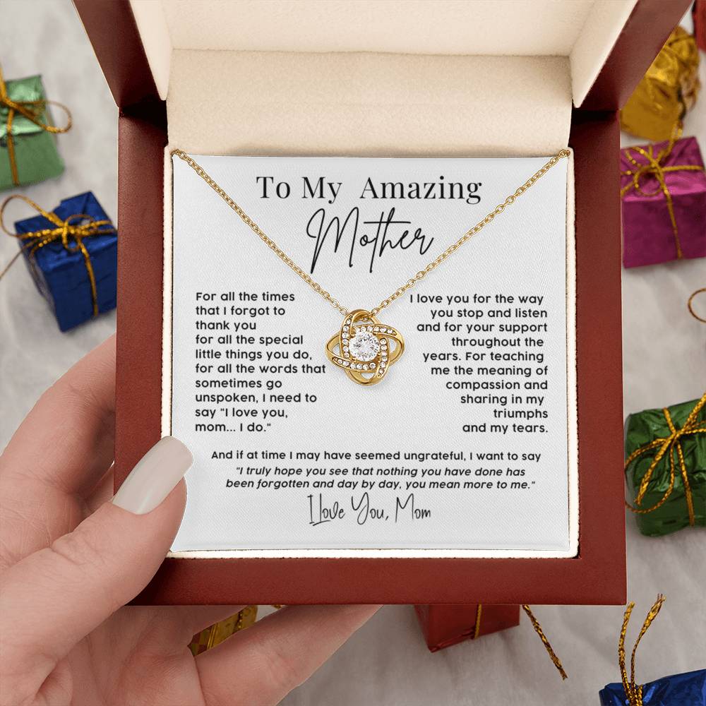To My Amazing Mother – Sentimental Necklace Gift