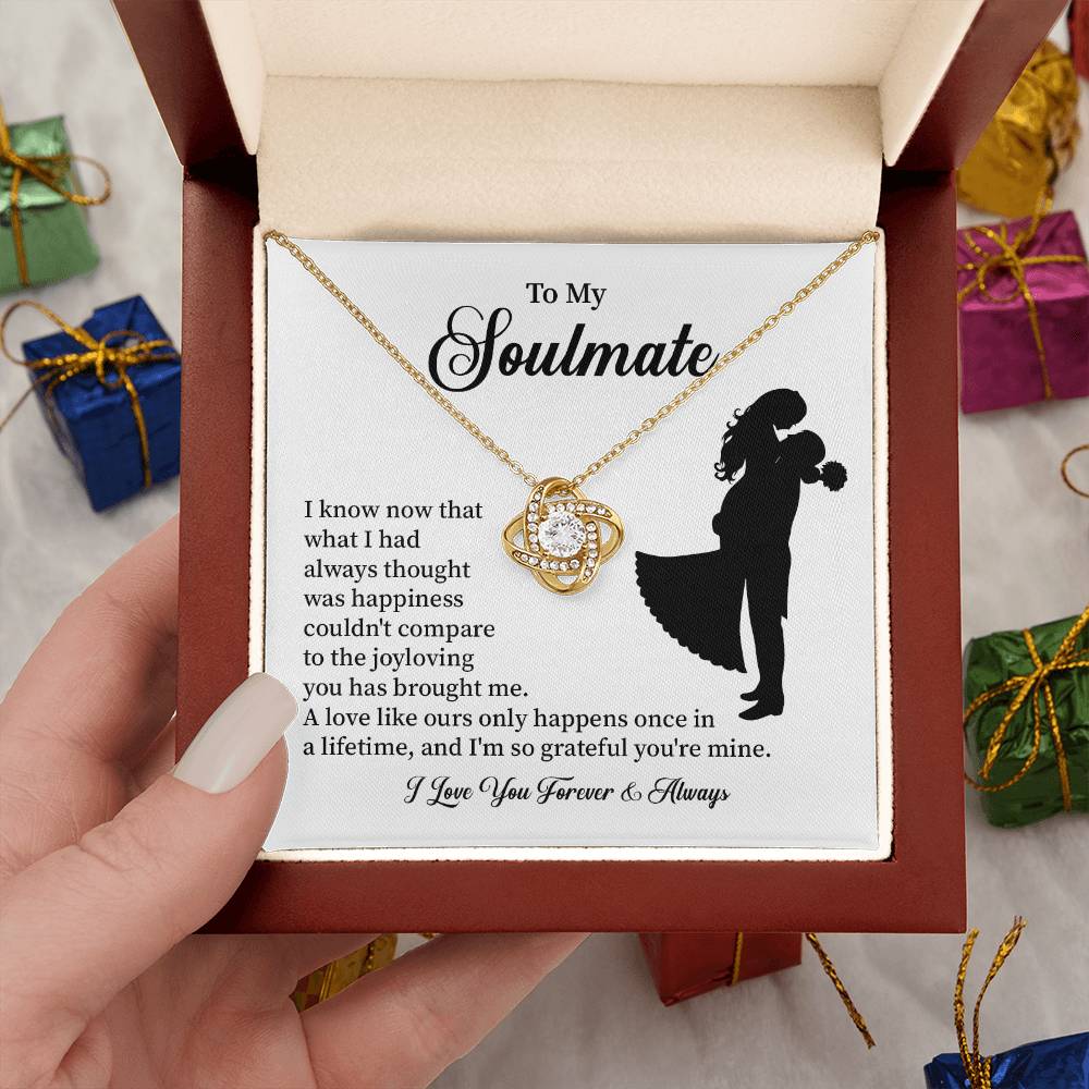Soulmate Necklace – Gift for Wife or Girlfriend with Romantic Message