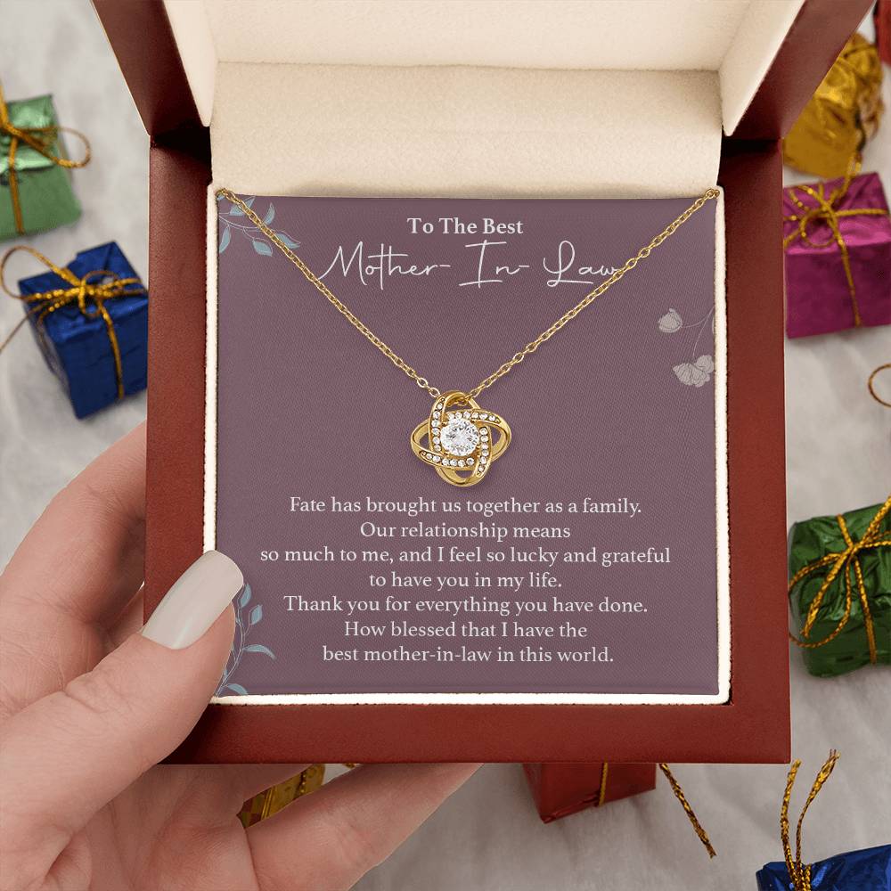 To The Best Mother-in-law Necklace Necklace For Thanking Mother-in-law Necklace For Mother-in-law On Wedding Day Necklace For Groom’s Mother Special Bond With Mother-in-law Necklace Sentimental Keepsake For Mother-in-law Best Mother-in-law Necklace Gift