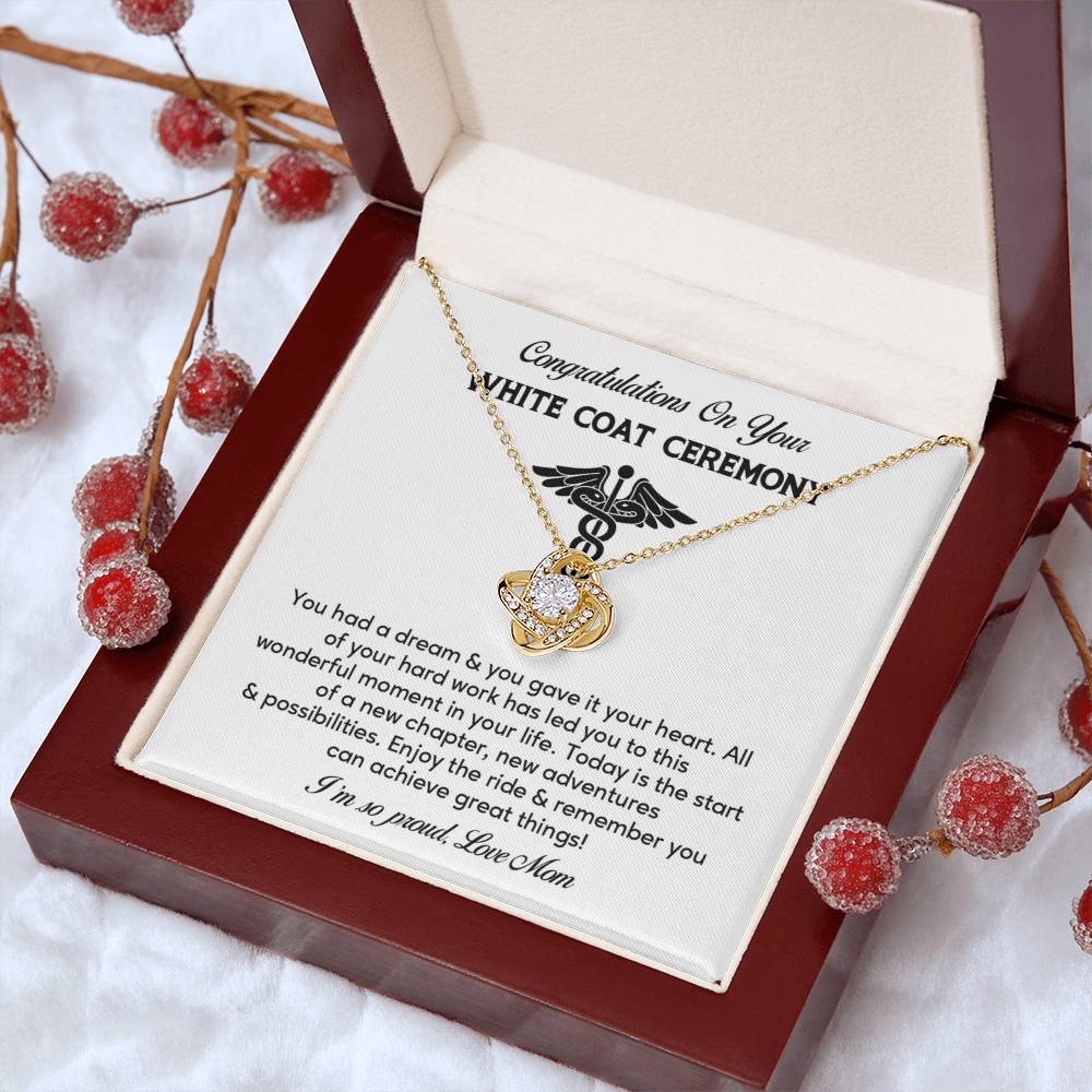 Congratulations On Your White Coat Ceremony Necklace White Coat Ceremony Necklace Gift Congratulations White Coat Ceremony Jewelry White Coat Graduation Necklace Gift New Adventures Necklace Gift  Proud Of You Mom Gift Necklace