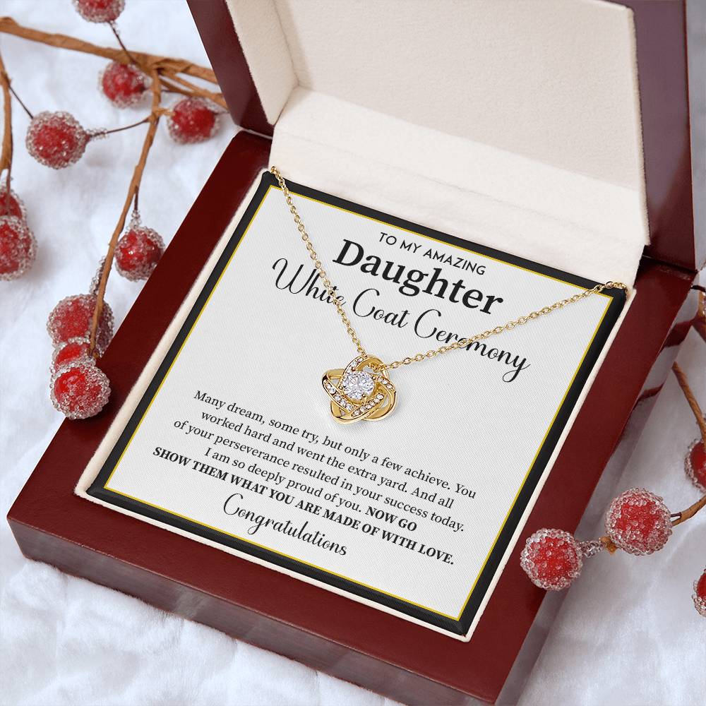 White Coat Ceremony Gift For Daughter Necklace With Gift Box