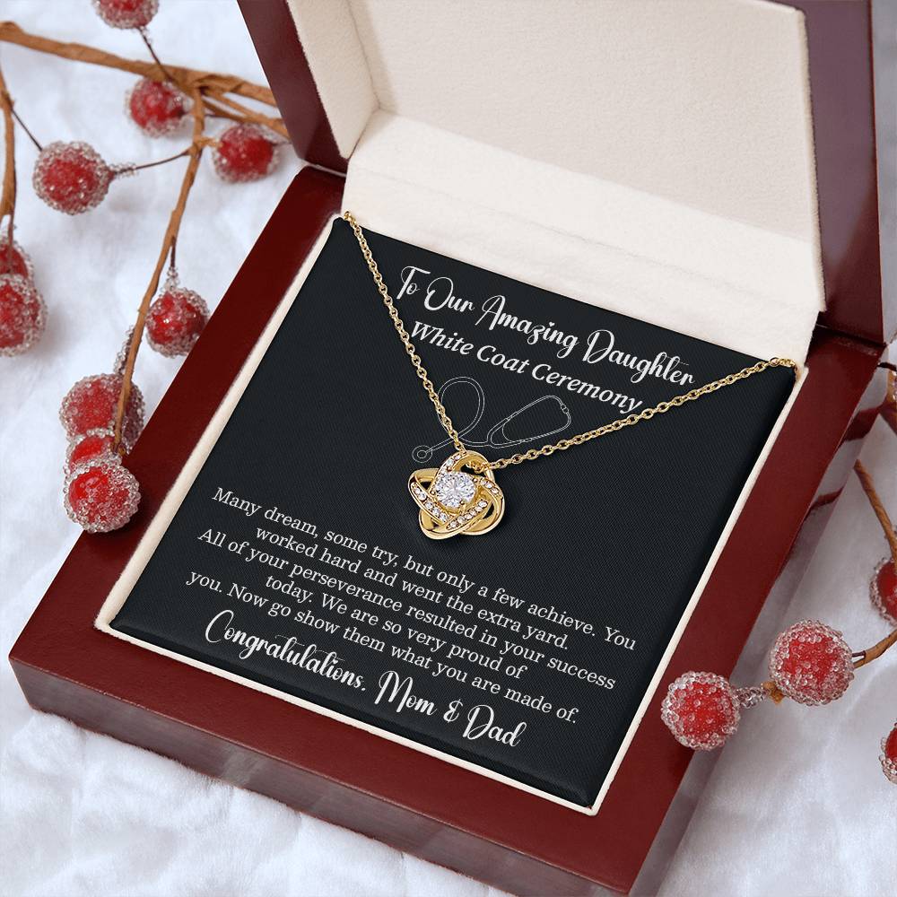 To Our Amazing Daughter On Your White Coat Ceremony Best Wishes Necklace You Are Amazing Necklace Personal Growth Jewelry Motivational Jewelry For New Beginnings Emotional Connection Necklace Meaningful Gift From Parents Congratulations Necklace