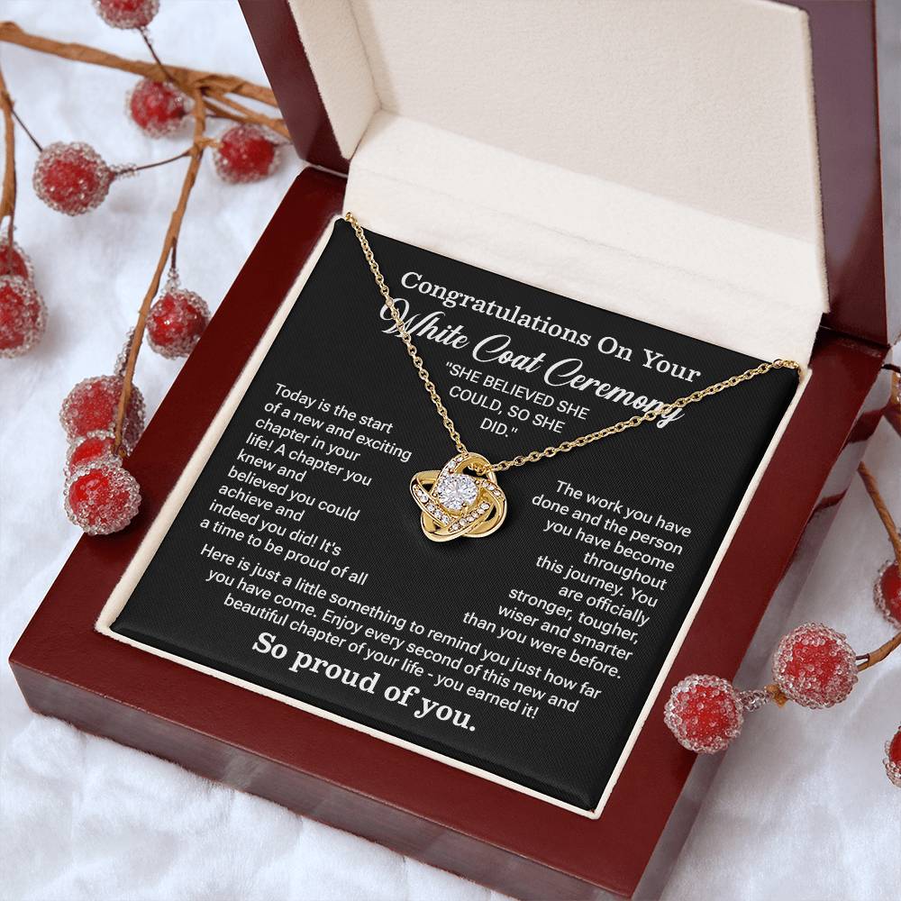 Congratulations On Your New White Coat Ceremony Congratulations Necklace White Coat Ceremony Inspirational Jewelry Gift New Chapter Necklace Meaningful Gift For Graduates Emotional Connection Necklace Motivational Jewelry