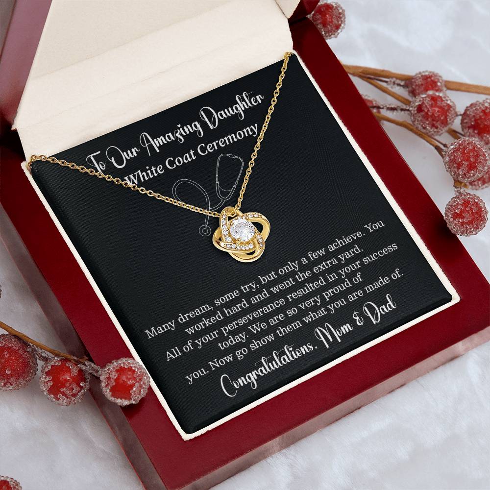 To Our Amazing Daughter On Your White Coat Ceremony Best Wishes Necklace You Are Amazing Necklace Personal Growth Jewelry Motivational Jewelry For New Beginnings Emotional Connection Necklace Meaningful Gift From Parents Congratulations Necklace