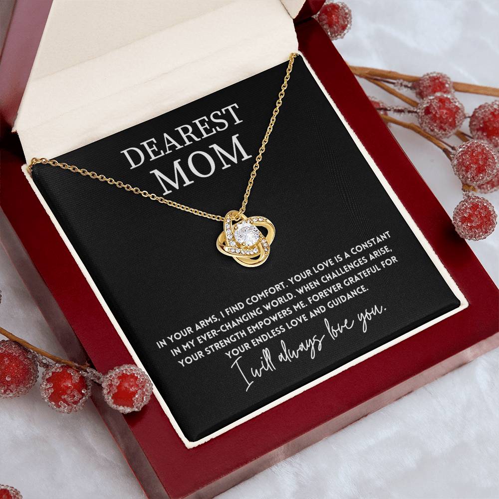 Dearest Mom, Inspirational Mother's Day Jewelry Gift Endless Love Necklace Gift Strength And Love Necklace Gift Best Mother’s Day Love And Strength Jewelry Unique Mother's Day Comfort And Strength Pendant