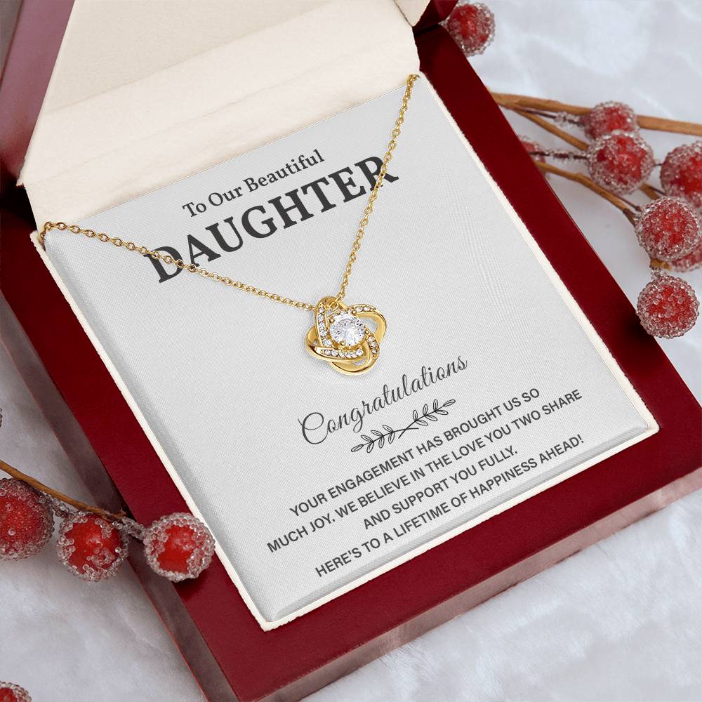 To Our Beautiful Daughter Engagement Necklace Gift Dad Sentimental Gift For Daughter’s Engagement Jewelry Gift For Daughter’s Engagement Daughter’s Special Day Necklace Meaningful Engagement Gift For Daughter Engagement Jewelry For Daughter