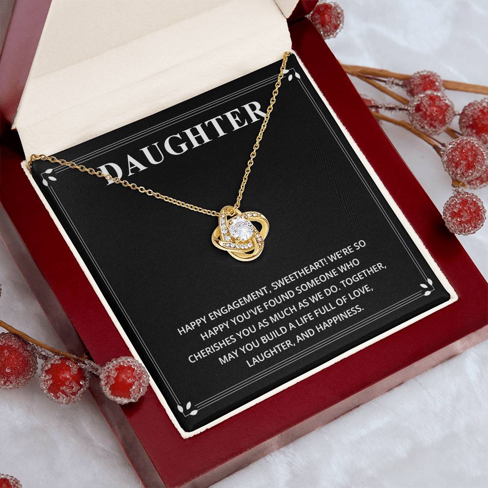 Daughter Happy Engagement Necklace Daughter Engagement Necklace Happy Engagement Gift For Daughter Sentimental Gift For Daughter’s Engagement Jewelry Gift For Daughter’s Engagement Daughter Love And Joy Gift Meaningful Engagement Gift For Daughter