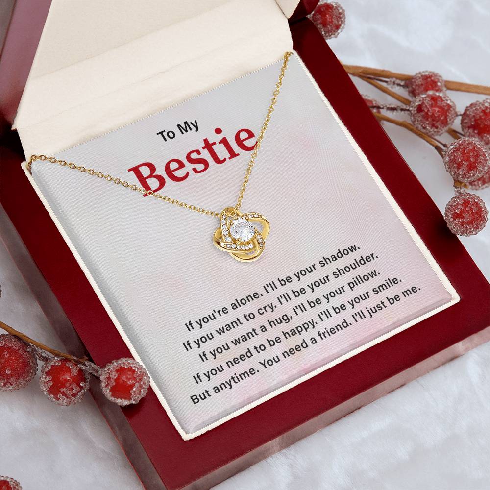 To My Bestie Necklace Friendship Gift for Girl, Meaningful Bestie Keepsake Jewelry, BFF Birthday Gift for Women