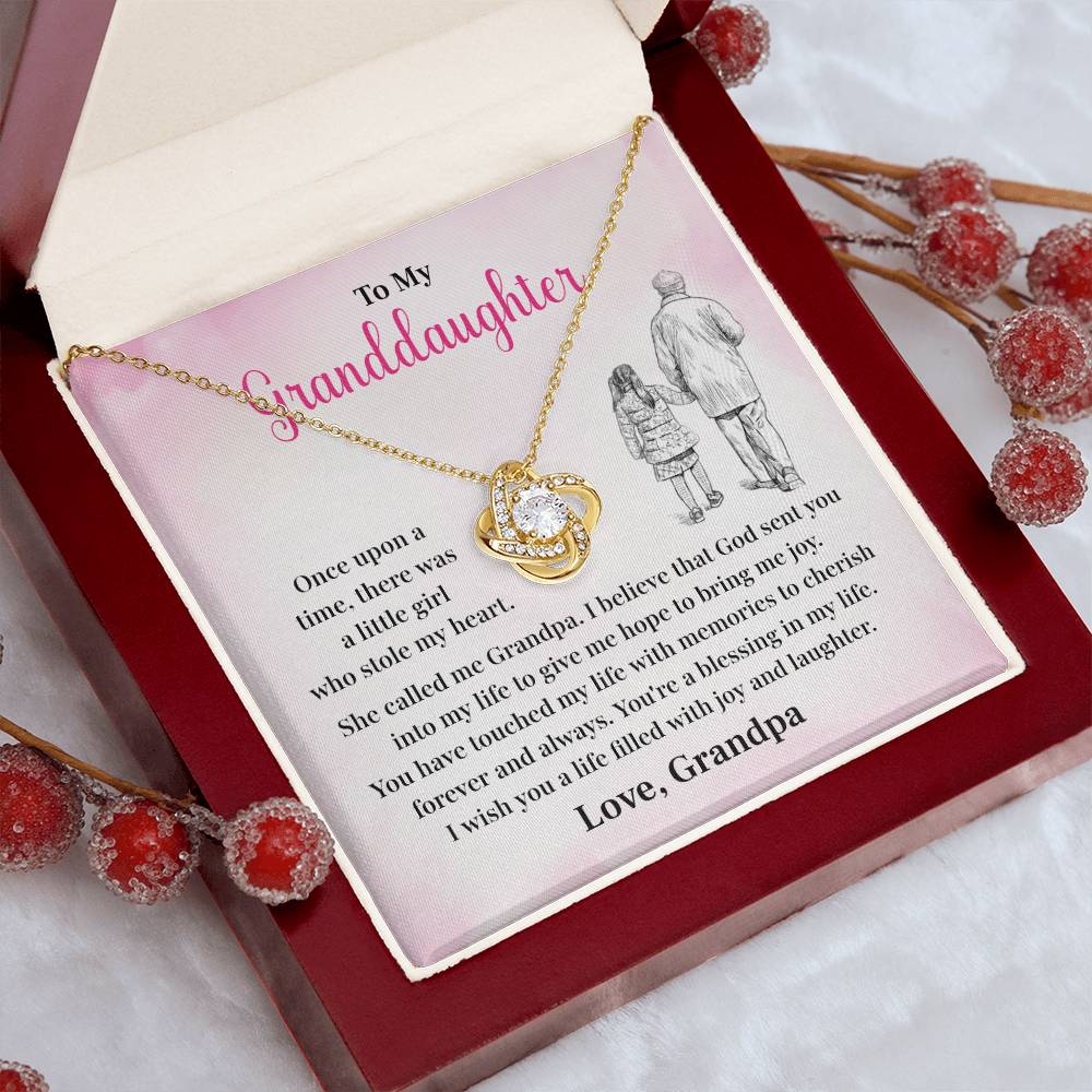Granddaughter Necklace from Grandpa – Joy & Love Gift Box