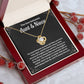 Aunt and Niece Necklace Meaningful Gift from Aunt to Niece with Forever Love Pendant and Message Card