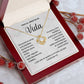To the Love of My Life Necklace with Spanish Message Card