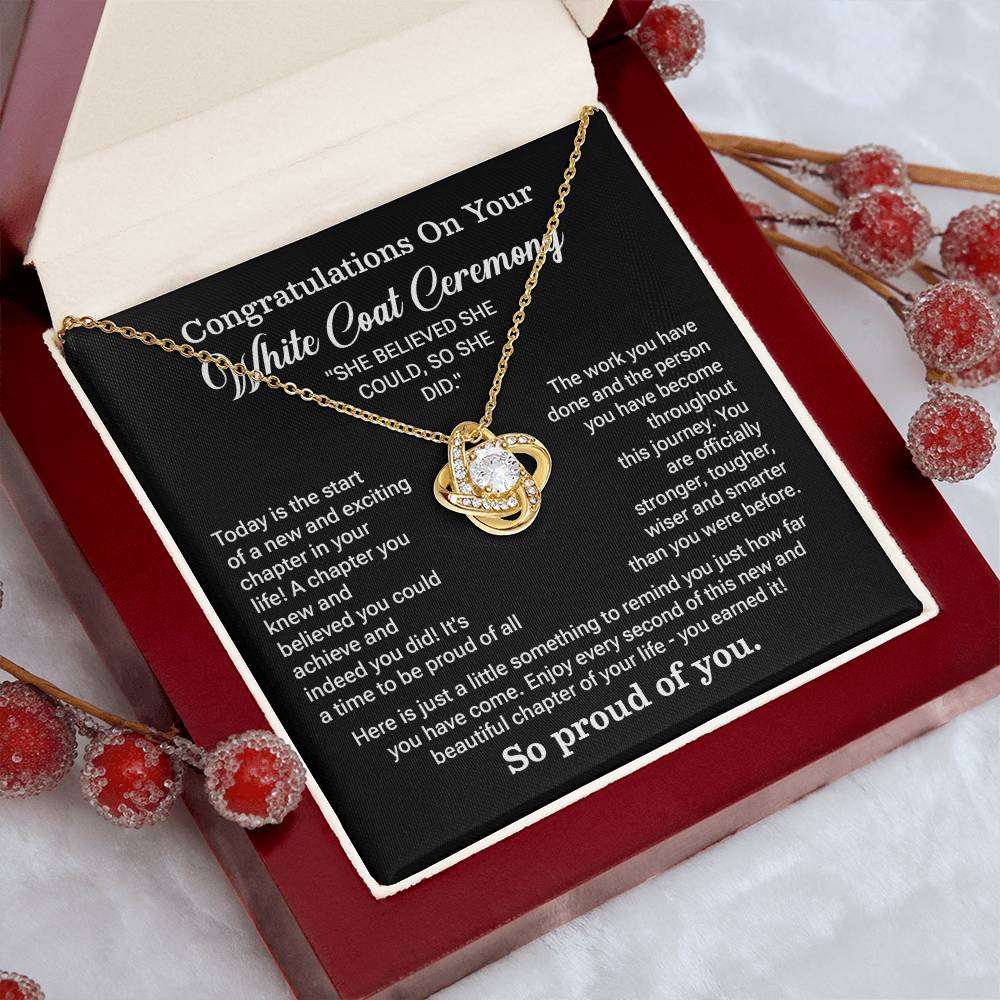 Congratulations On Your New White Coat Ceremony Congratulations Necklace White Coat Ceremony Inspirational Jewelry Gift New Chapter Necklace Meaningful Gift For Graduates Emotional Connection Necklace Motivational Jewelry