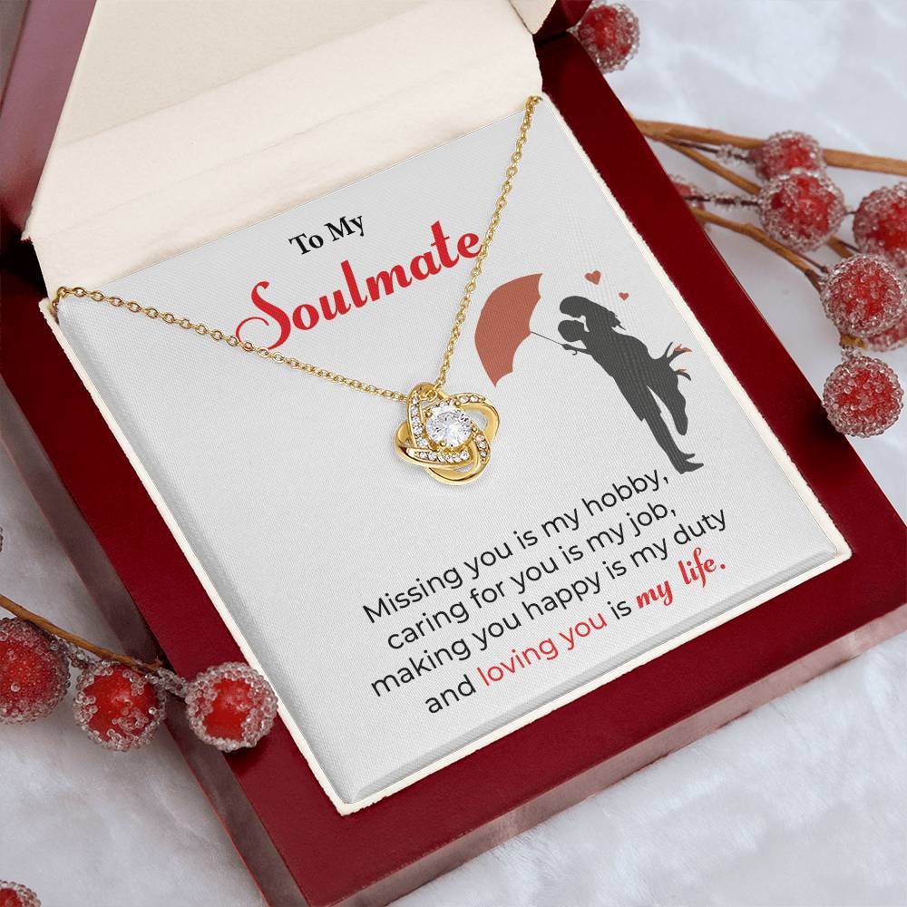 Soulmate Necklace Gift for Her – Message Card Box