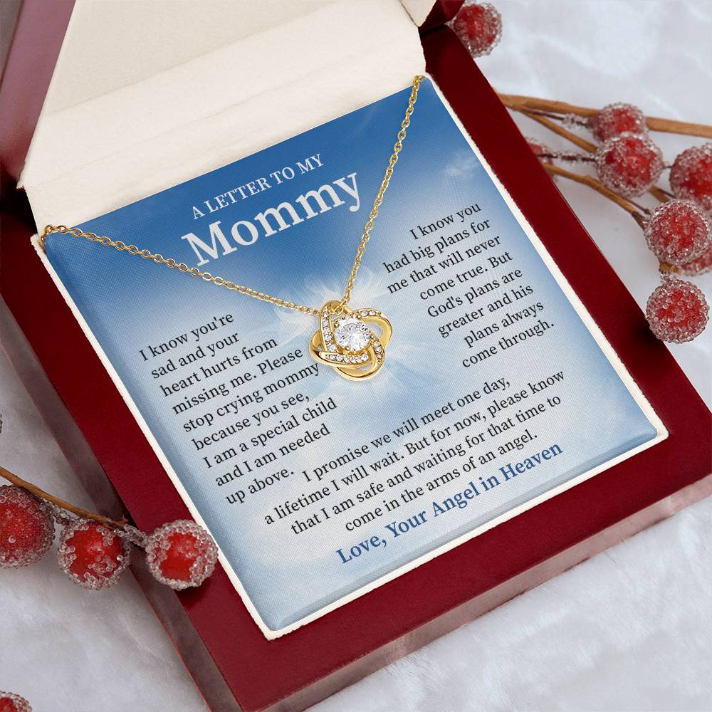 A Letter to Mommy Angel Necklace Miscarriage Sympathy Gift