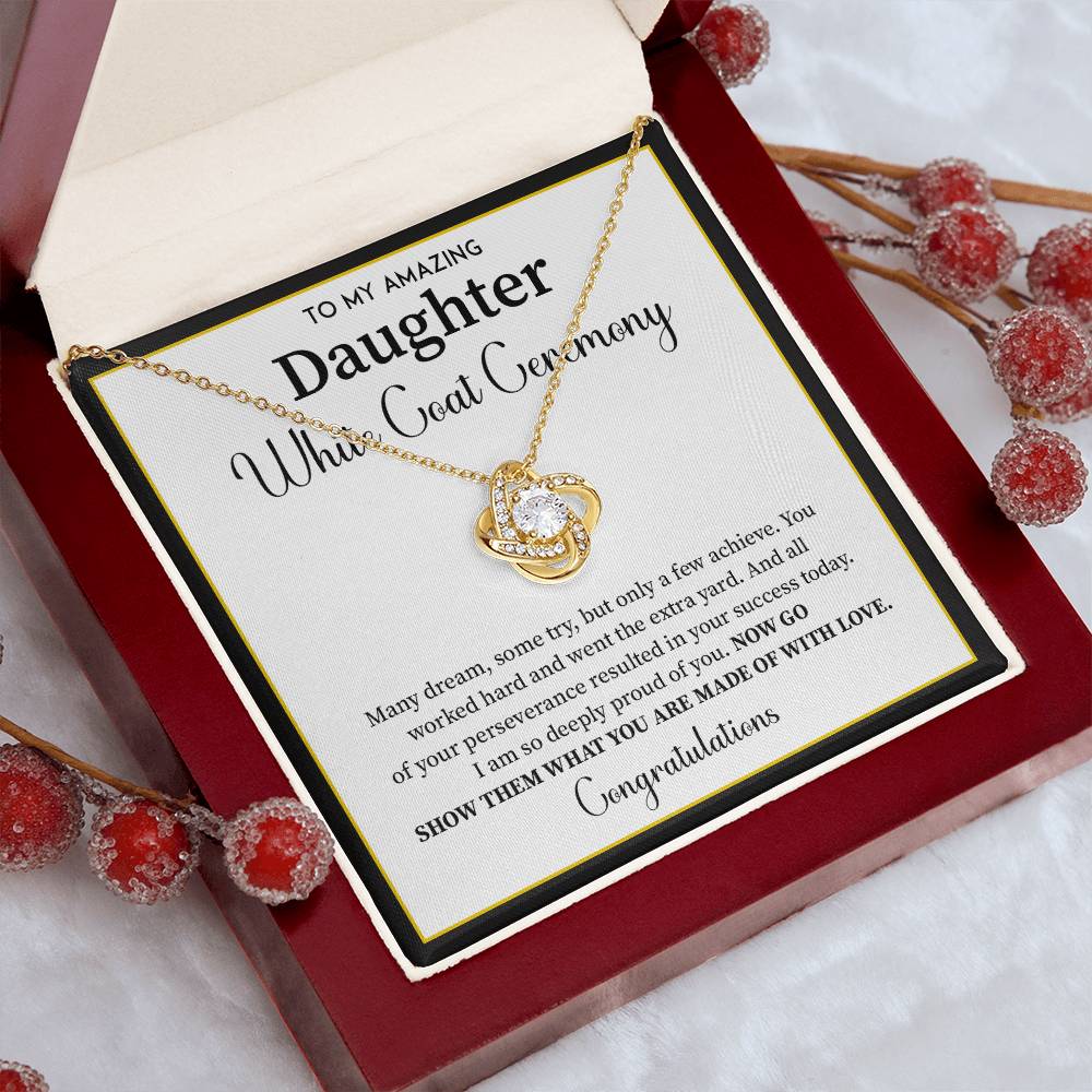 White Coat Ceremony Gift For Daughter Necklace With Gift Box