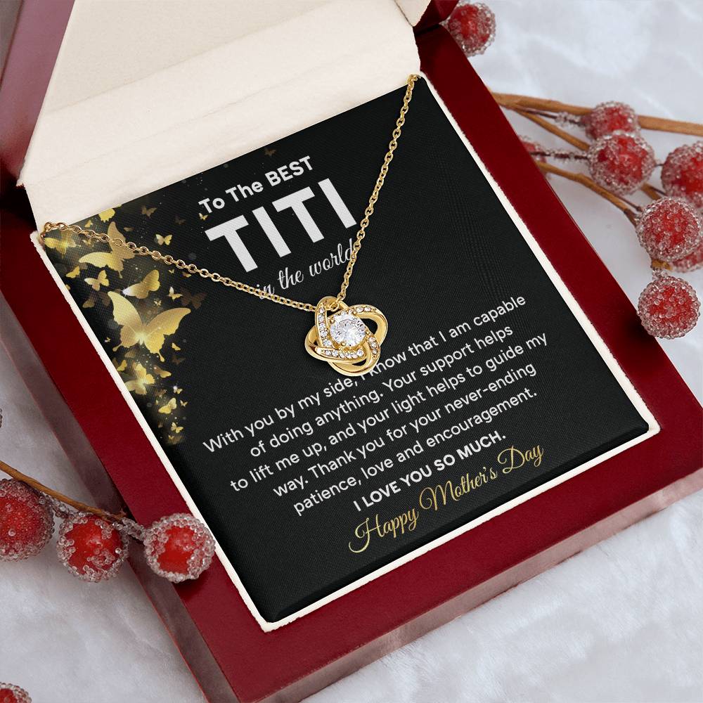 To The Best Titi Necklace Of Endless Love For Her Thank You For Everything Gift Celebrating An Amazing Day Forever My Titi Necklace Inspiration Necklace Loving Titi Mother’s Day Gift Heartfelt Message With Necklace Gift