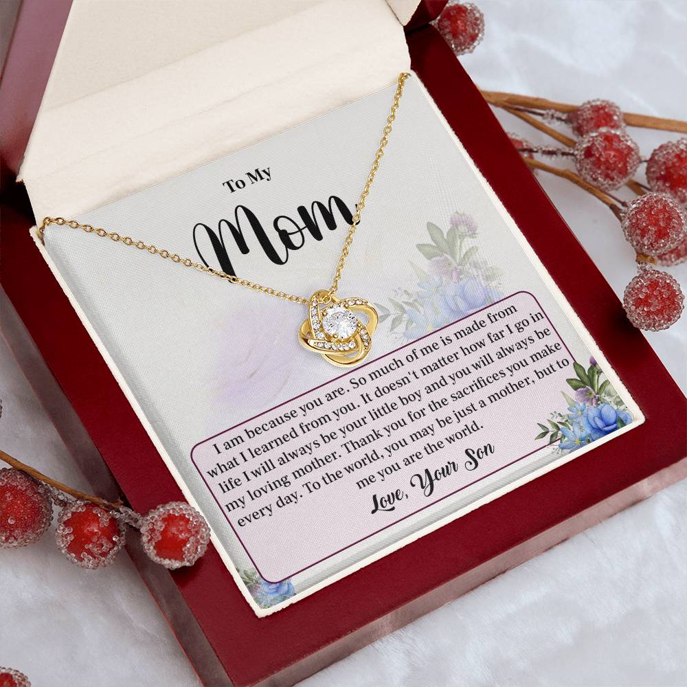 Mother’s Day Gift for Mom from Son – Love Knot Necklace