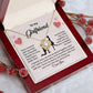Girlfriend Necklace Gift with Sweet Love Message Card