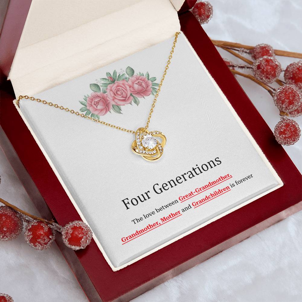 To Our Four Generations Four Generations Necklace Gift Great-grandmother Necklace Grandmother Necklace Mother Necklace Heartfelt Gift For Family Sentimental Jewelry For Generations Jewelry Gift For Great-grandmother Jewelry Gift For Mother