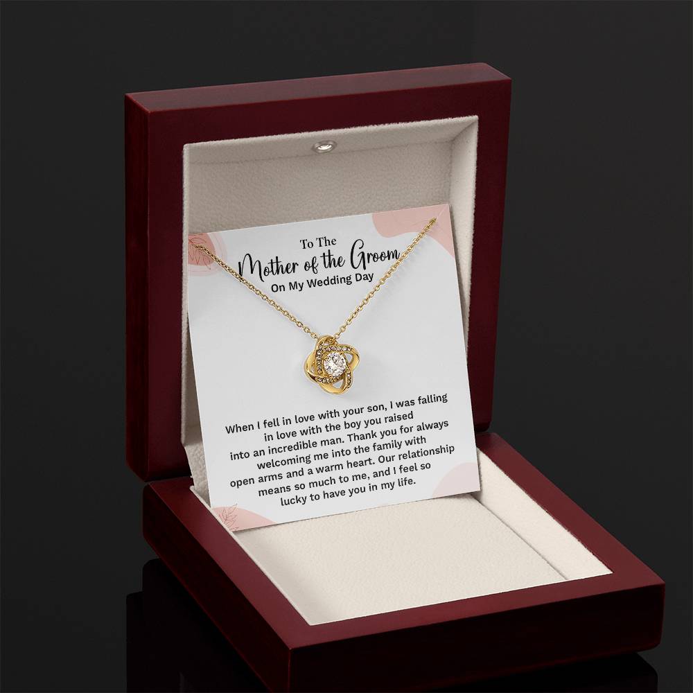 To the Groom's Mother on My Wedding Day Groom’s mother wedding gift Wedding necklace for mother-in-law Heartfelt message for groom’s mom Special gift for groom’s mom Necklace gift for groom’s mother on wedding day Meaningful gift for groom’s mother