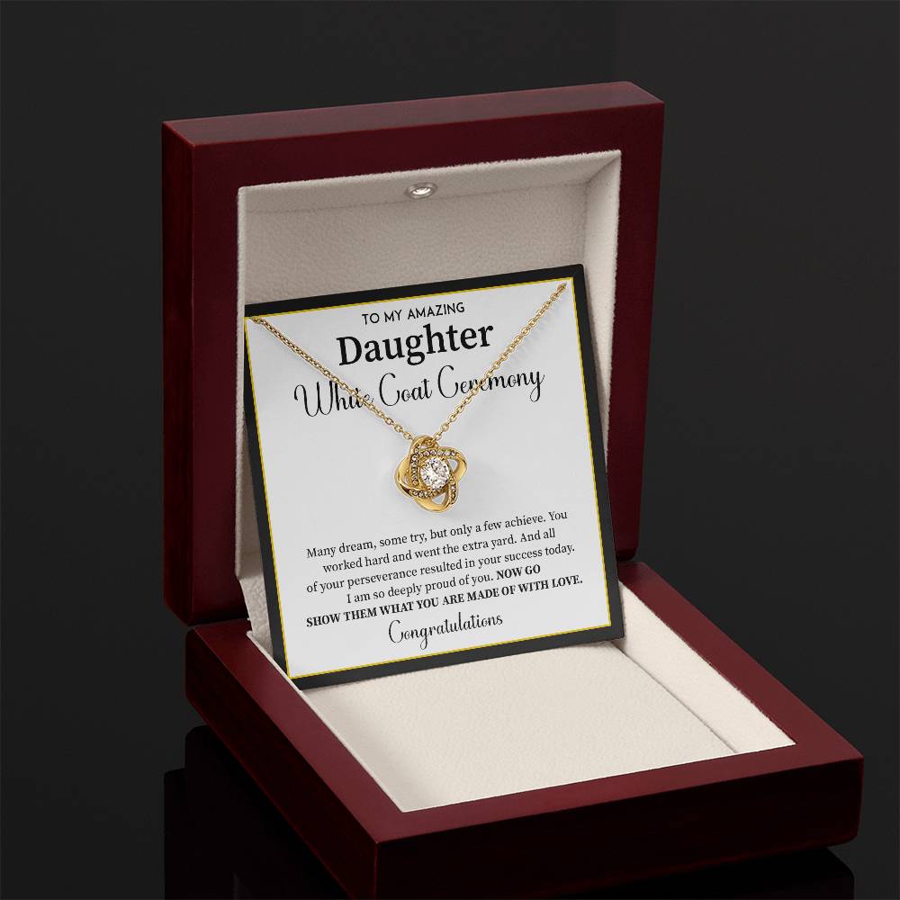White Coat Ceremony Gift For Daughter Necklace With Gift Box