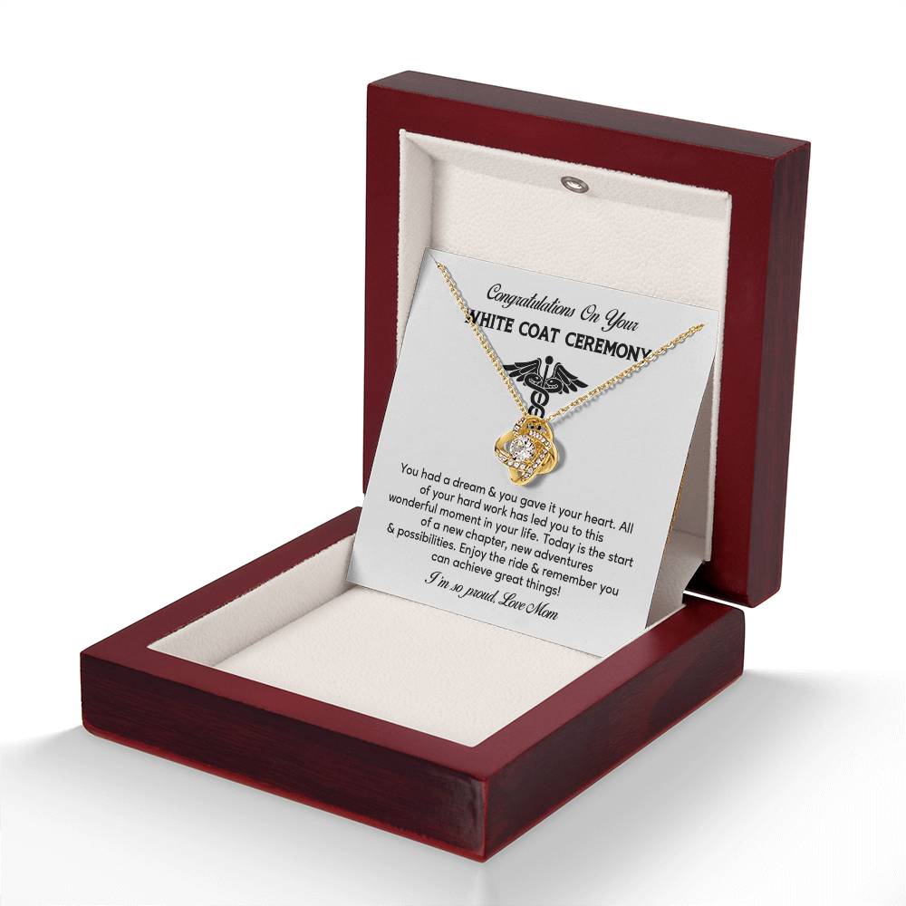 Congratulations On Your White Coat Ceremony Necklace White Coat Ceremony Necklace Gift Congratulations White Coat Ceremony Jewelry White Coat Graduation Necklace Gift New Adventures Necklace Gift  Proud Of You Mom Gift Necklace