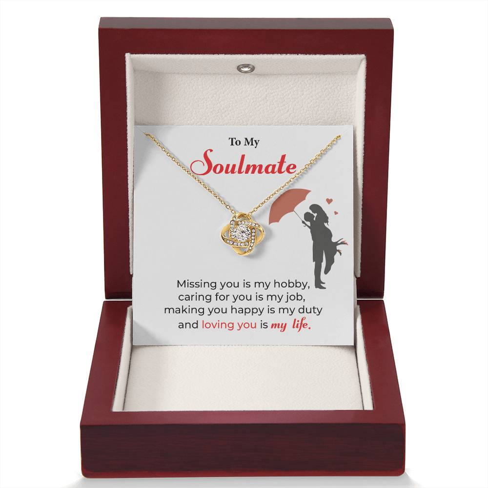 Soulmate Necklace Gift for Her – Message Card Box