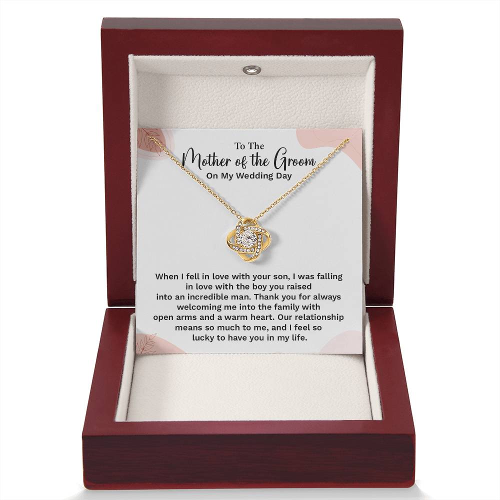 To the Groom's Mother on My Wedding Day Groom’s mother wedding gift Wedding necklace for mother-in-law Heartfelt message for groom’s mom Special gift for groom’s mom Necklace gift for groom’s mother on wedding day Meaningful gift for groom’s mother