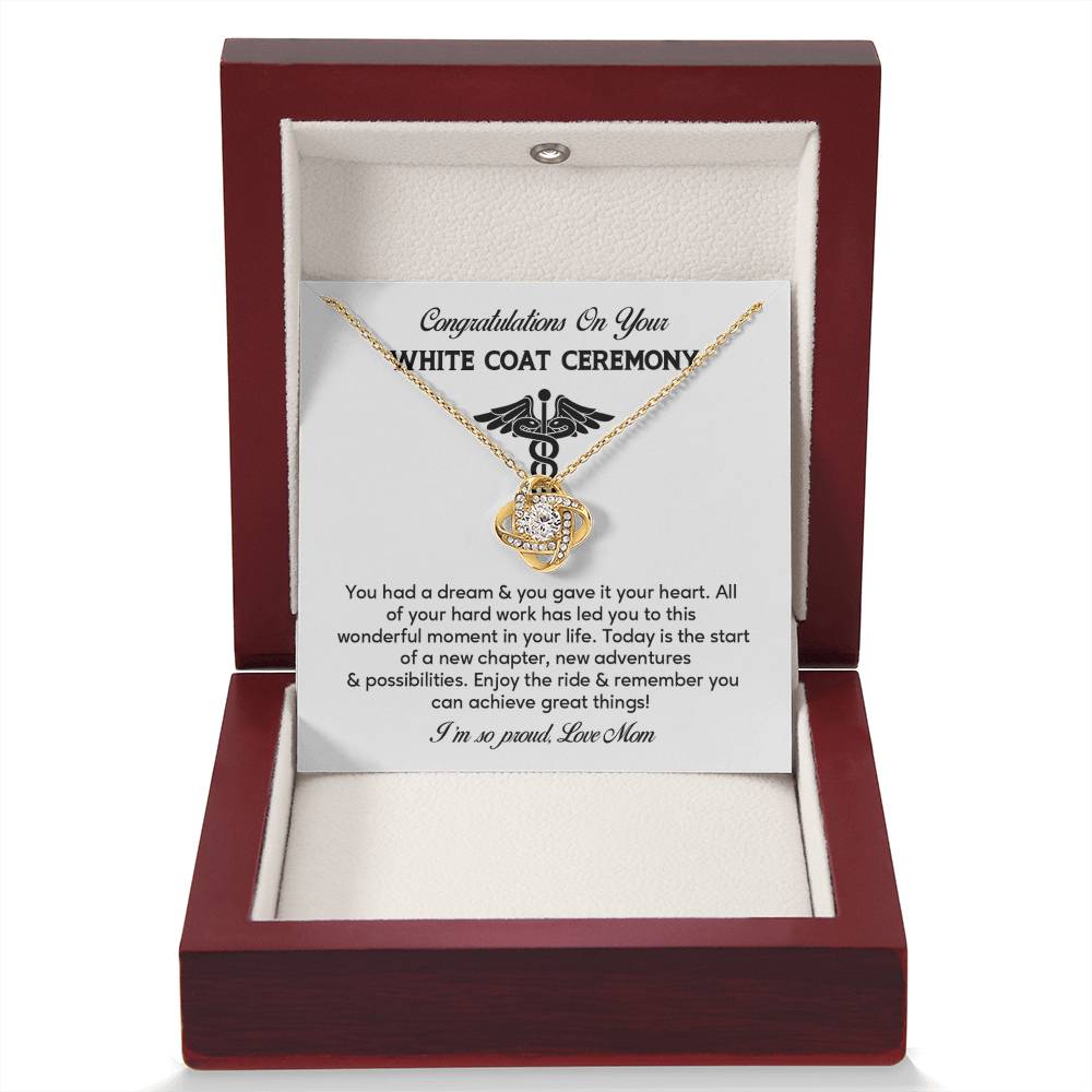 Congratulations On Your White Coat Ceremony Necklace White Coat Ceremony Necklace Gift Congratulations White Coat Ceremony Jewelry White Coat Graduation Necklace Gift New Adventures Necklace Gift  Proud Of You Mom Gift Necklace