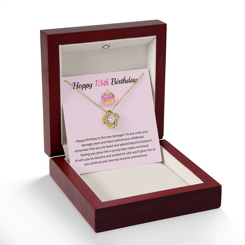 13th Birthday Necklace for Girl – Sentimental Gift with Message Card