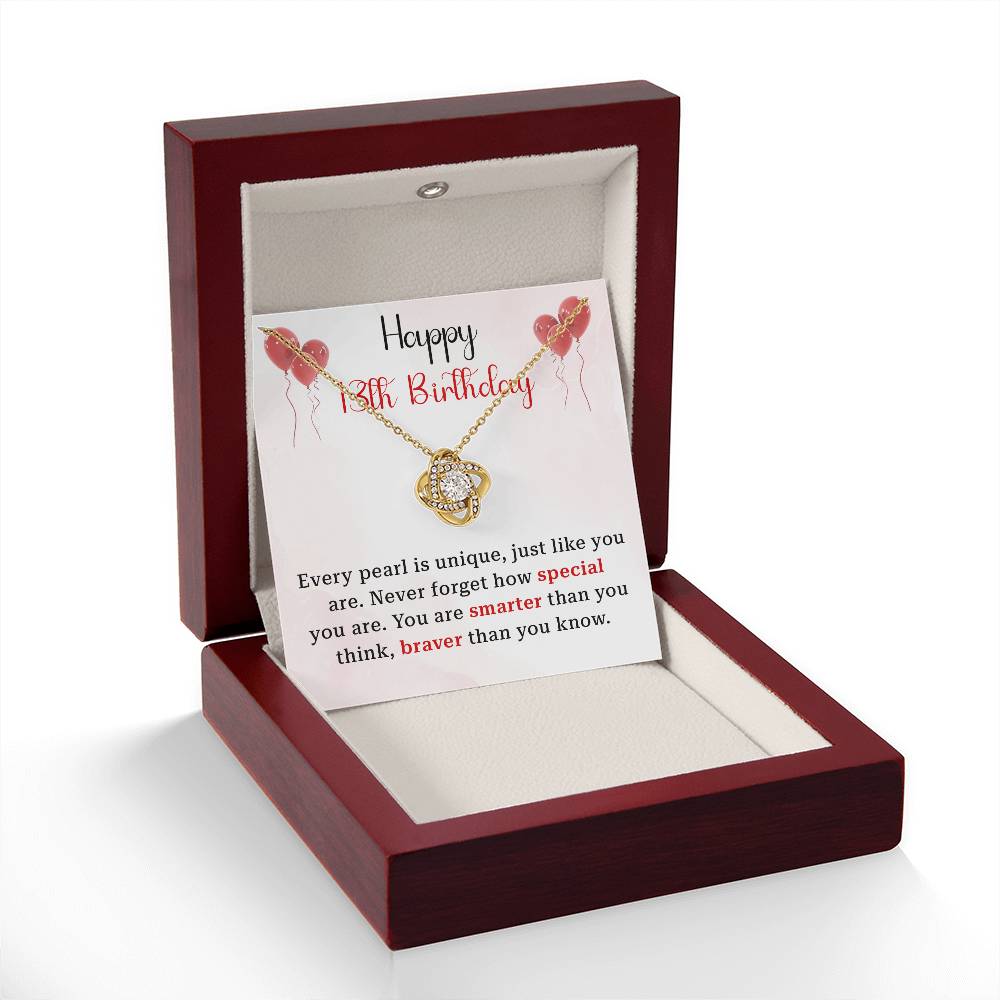 13th Birthday Gift for Girl – Elegant Necklace & Unique Message Card