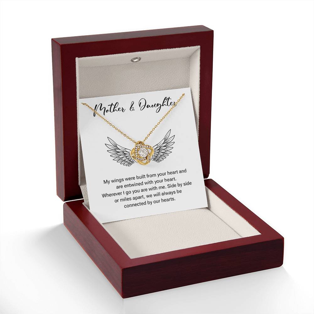 Mother & Daughter Necklace Gift – Wings of Love Keepsake Card