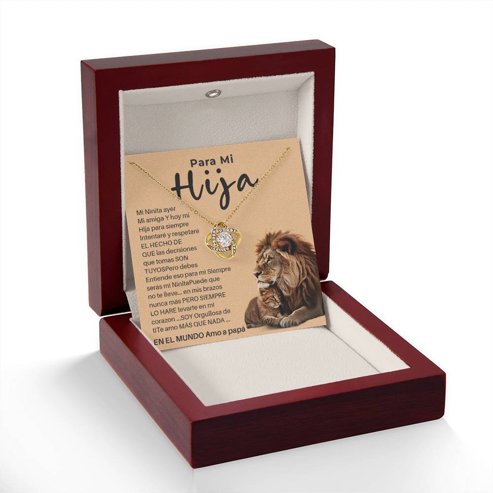 Collar Para Hija con Tarjeta de Papá – Orgullosa de Ti Siempre