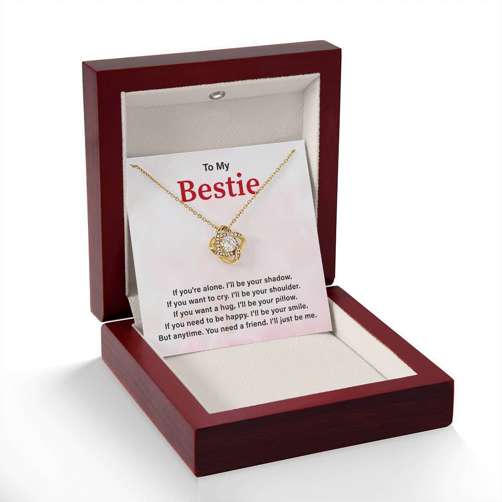 To My Bestie Necklace Friendship Gift for Girl, Meaningful Bestie Keepsake Jewelry, BFF Birthday Gift for Women