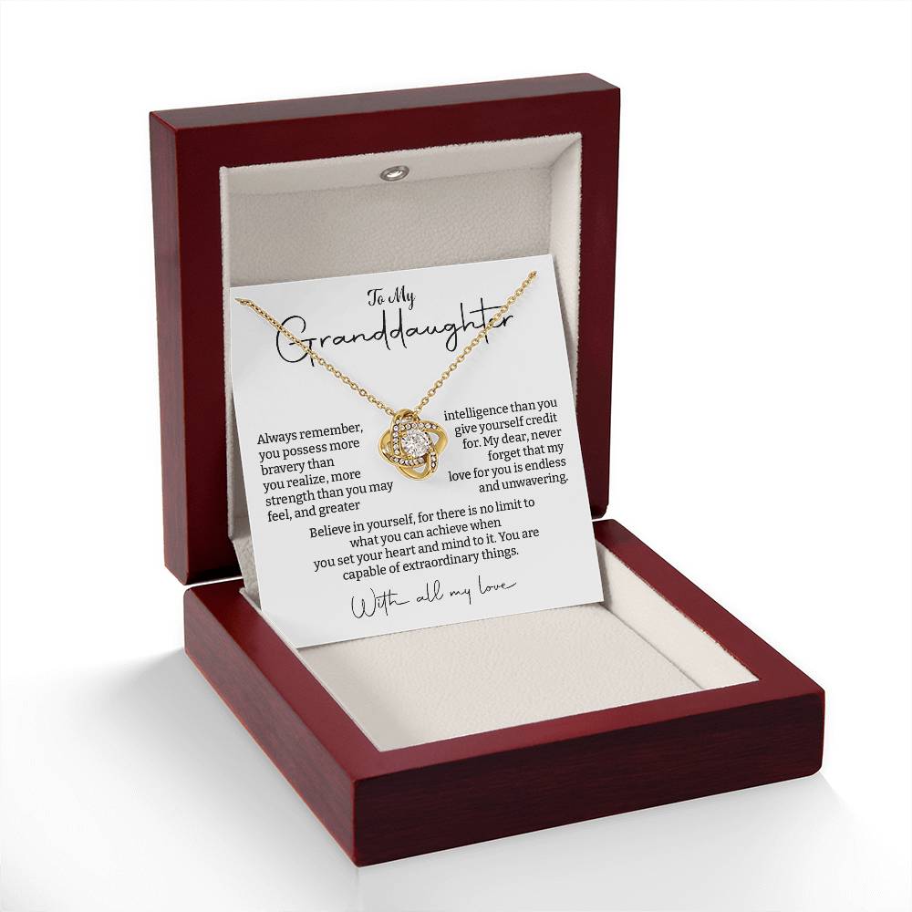 Granddaughter Necklace Gift from Grandma or Grandpa
