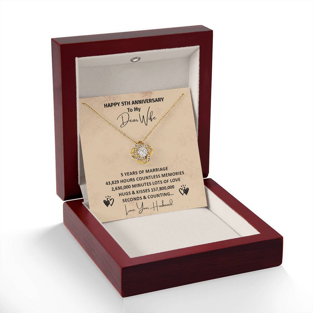 5th Anniversary Gift for Wife – Timeline Message Box