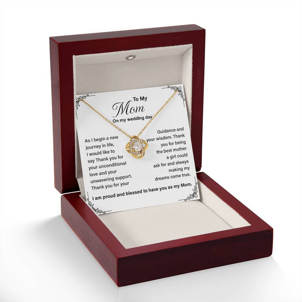 To My Mom on My Wedding Day Necklace